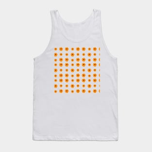 Illustrated orange kalanchoe blossoms pattern Tank Top